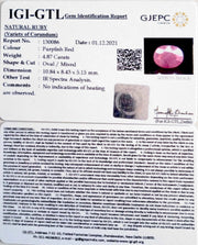 5.40 Ratti Natural new burma Ruby with Govt. Lab Certificate-(2331)